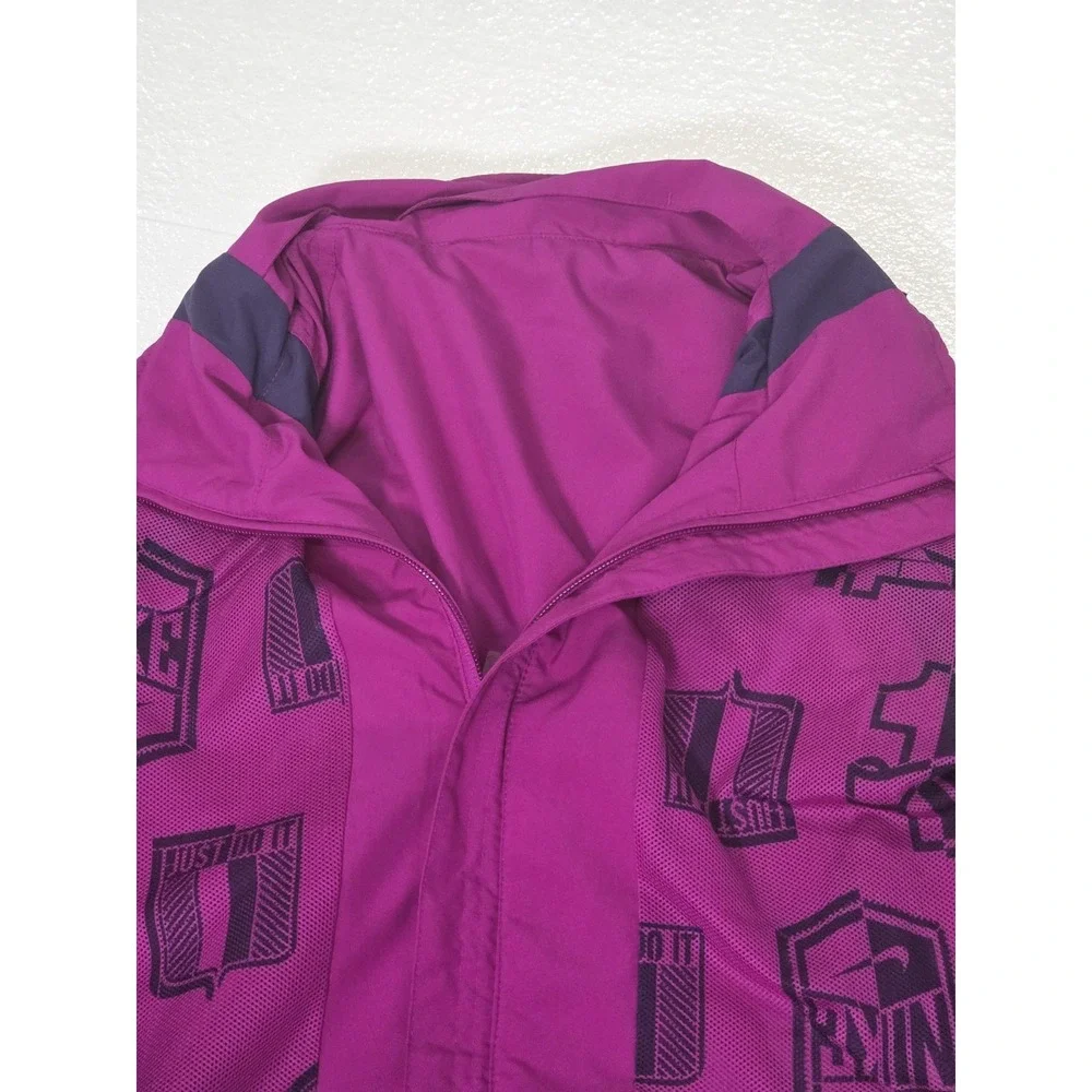 Nike Dri Fit Windbreaker Jacket Coat Reversible All over Print Womens Sz Large